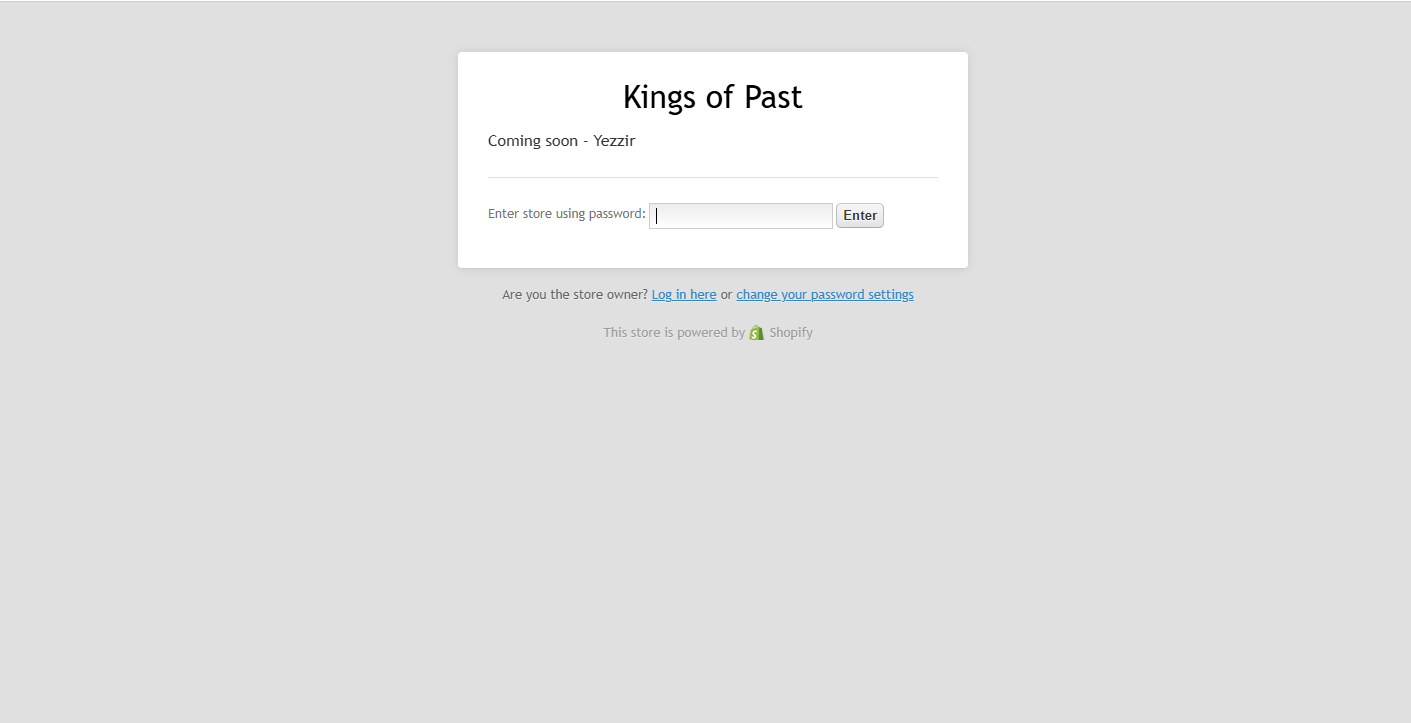 Screenshot of the Kings Of Past website